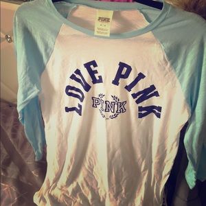 VS Pink baseball tee